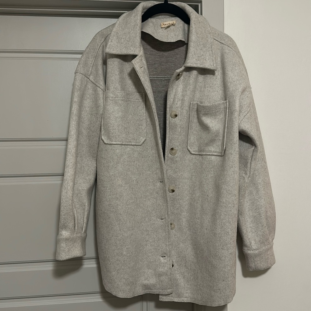 Hem And Thread Shacket - image 1
